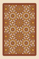 ensemble de fond arabesque islamique ornemental. motif géométrique de l'architecture traditionnelle arabe. ensemble de panneaux vectoriels décoratifs ou d'écrans pour la découpe au laser. vecteur