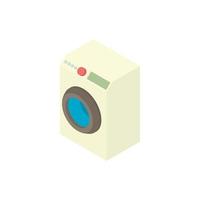 icône de machine à laver en style cartoon vecteur