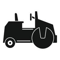 icône de rouleau de route d'asphalte, style simple vecteur