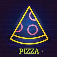 logo de pizza, style plat vecteur