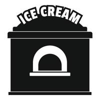 icône de commerce de crème glacée, style simple. vecteur
