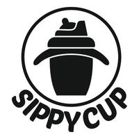 logo de tasse à bec, style simple vecteur