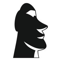 icône tête de culture moai, style simple vecteur