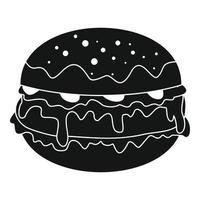 icône de cheeseburger, style simple vecteur
