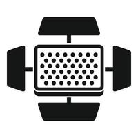 icône de flash de caméra vidéo, style simple vecteur