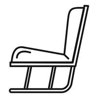 icône de chaise berçante douce de jardin, style de contour vecteur