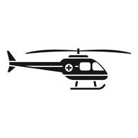 icône d'hélicoptère de sauvetage, style simple vecteur