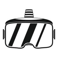 icône de casque de lunettes vr, style simple vecteur