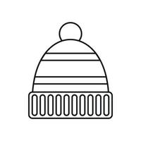 icône de chapeau, style de contour vecteur