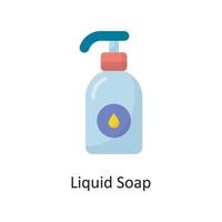 illustration de conception d'icône plate vecteur de savon liquide. symbole d'entretien ménager sur fond blanc fichier eps 10