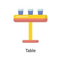 illustration de conception d'icône plate vecteur de table. symbole d'entretien ménager sur fond blanc fichier eps 10