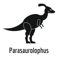 icône de parasaurolophus, style simple. vecteur