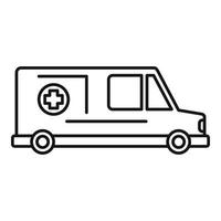 icône d'ambulance urgente, style de contour vecteur