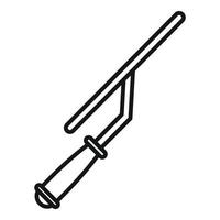 icône de truelle spatule, style de contour vecteur