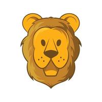 tête de lion, icône de style dessin animé vecteur