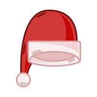 illustration de bonnet de noel rouge de dessin animé. vecteur eps 10