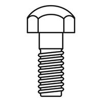 icône de boulon à vis, style de contour vecteur