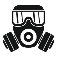 icône de masque à gaz, style simple vecteur
