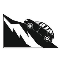 icône d'accident de montagne, style simple vecteur