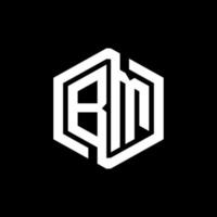 création de logo de lettre bm en illustration. logo vectoriel, dessins de calligraphie pour logo, affiche, invitation, etc. vecteur