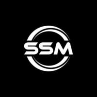 création de logo de lettre ssm en illustration. logo vectoriel, dessins de calligraphie pour logo, affiche, invitation, etc. vecteur