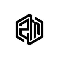 création de logo de lettre zm en illustration. logo vectoriel, dessins de calligraphie pour logo, affiche, invitation, etc. vecteur