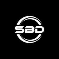 création de logo de lettre sbd en illustration. logo vectoriel, dessins de calligraphie pour logo, affiche, invitation, etc. vecteur