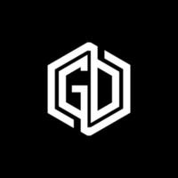 création de logo de lettre gd en illustration. logo vectoriel, dessins de calligraphie pour logo, affiche, invitation, etc. vecteur