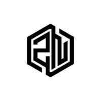 création de logo de lettre zn en illustration. logo vectoriel, dessins de calligraphie pour logo, affiche, invitation, etc. vecteur