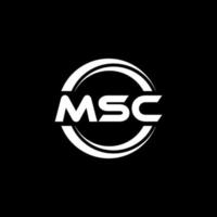 création de logo de lettre msc en illustration. logo vectoriel, dessins de calligraphie pour logo, affiche, invitation, etc. vecteur