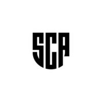 création de logo de lettre sca dans l'illustration. logo vectoriel, dessins de calligraphie pour logo, affiche, invitation, etc. vecteur