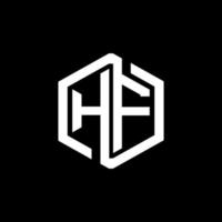 création de logo de lettre hf en illustration. logo vectoriel, dessins de calligraphie pour logo, affiche, invitation, etc. vecteur