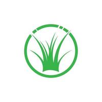 vecteur de logo d'herbe