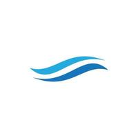 logo de vague d'eau naturelle vecteur