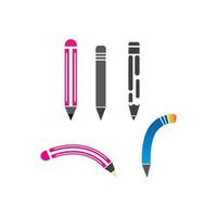 crayon logo vecteur