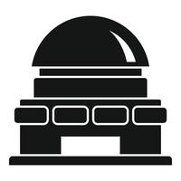 icône de planétarium de lentille, style simple vecteur