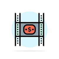 budget coûts film argent film abstrait cercle fond plat couleur icône vecteur