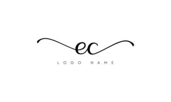 lettre manuscrite ec logo pro fichier vectoriel