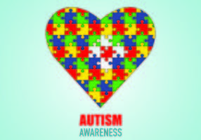 Affiche de sensibilisation à l'autisme vecteur