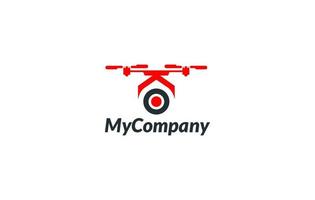 logo aérien espion ou modèle de logo de drone vecteur