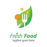illustration d'images de logo de nourriture fraîche vecteur