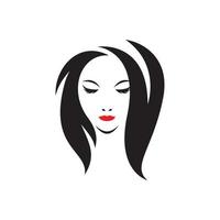 logo de coiffure et de salon de beauté vecteur