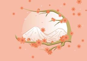 Spring Background élégant libre avec le vecteur Peach Flower