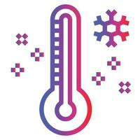 vecteur d'icône de gradient de thermomètre.