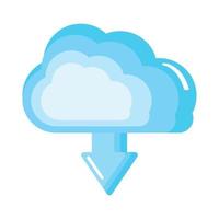 cloud computing avec flèche vecteur
