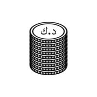symbole d'icône de devise du koweït. dinar koweïtien, signe kwd. illustration vectorielle vecteur