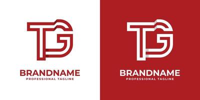 logo lettre tg moderne, adapté à toute entreprise ou identité avec les initiales tg gt. vecteur