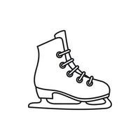 icône de patins, style de contour vecteur