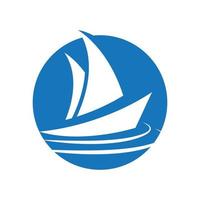 images de logo de bateau de croisière vecteur