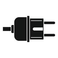 icône de prise électrique, style simple vecteur